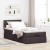 vidaXL Ottoman bed met matras 80x200cm stof donkerbruin