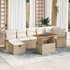 vidaXL Tuin Sofa Set 8 pcs Beige poly rattan