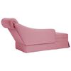 vidaXL Chaise longue met bolster en rechterarmleuning fluweel roze