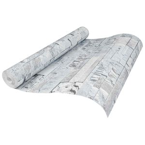 vidaXL 3D Steen Behang Lichtgrijs 10 x 0,53 m Non-Woven Stof