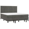 vidaXL Boxspring met matras fluweel donkergrijs 180x200 cm