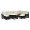 vidaXL Tuinbankenset 10 st Zwart en Cream Wit poly rattan