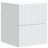 vidaXL Wandbeugel Bedkast met lade Wit 33 x 34,5 x 40 cm Bewerkt hout