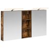 vidaXL Badkamerkastenset 3 st 130 x 14,5 x 70 cm Bewerkt hout