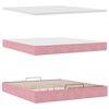vidaXL Ottoman bed met matrassen 180x200cm fluweel roze