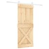 vidaXL Schuifdeur 85 x 210 cm Massief Grenenhout (Niet-Behandeld)
