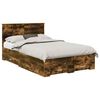 vidaXL Bedframe met lade Gerookt eiken 120 x 200 cm Bewerkt hout