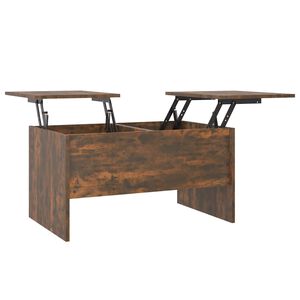 vidaXL Salontafel 80x50x42,5 cm bewerkt hout gerookt eikenkleurig