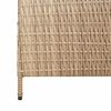 vidaXL Kamerverdeler Beige 195 x 180 cm poly rattan