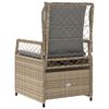 vidaXL Tuinstoelen 2 st verstelbaar poly rattan beige