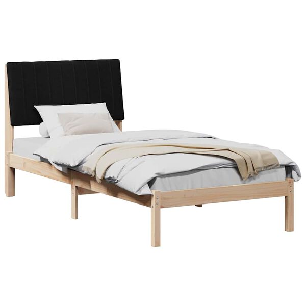 vidaXL Bedframe met hoofdeinde Bruin 90 x 190 cm Massief grenenhout