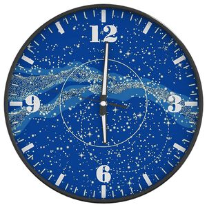 vidaXL Wandklok met lichtgevende wijzerplaat en wijzers &Oslash;30 cm blauw