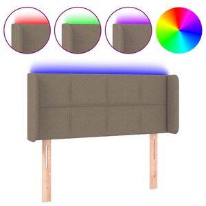 vidaXL Hoofdbord LED 83x16x78/88 cm stof taupe