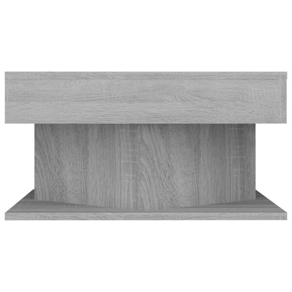vidaXL Salontafel 57x57x30 cm bewerkt hout grijs sonoma eikenkleurig