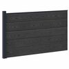 vidaXL Hek set 175 x 105 cm WPC en Aluminium Zwart