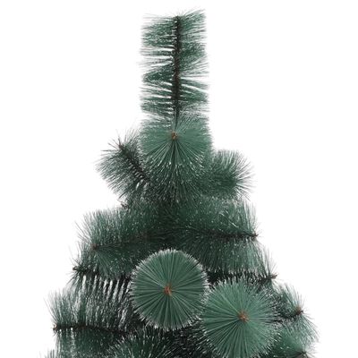 vidaXL Kunstkerstboom met verlichting en standaard 150 cm PET groen