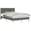 vidaXL Bedframe met hoofdeinde Donkergrijs 120 x 200 cm Stof