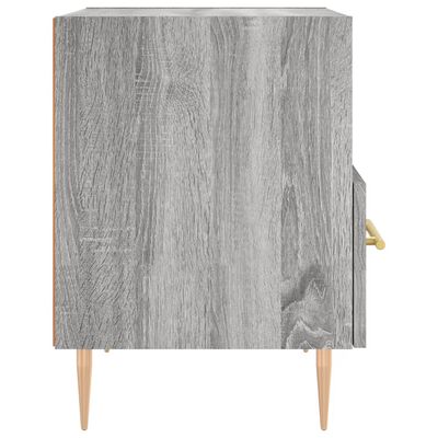 vidaXL Nachtkastjes 2 st 40x35x47,5 cm bewerkt hout grijs sonoma eiken