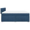 vidaXL Boxspring met matras stof blauw 200x200 cm