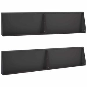 vidaXL Keerwand 4 st 100 x 12 x 30 cm Staal Zwart