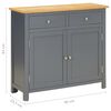 vidaXL Dressoir 90x33,5x83 cm massief eikenhout