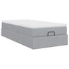 vidaXL Ottoman bed met matras 90x200cm stof lichtgrijs