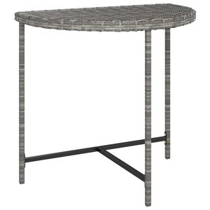 vidaXL Tuintafel 80x50x75 cm poly rattan grijs