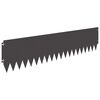 vidaXL Gazonrand 10 pcs 103 x 25 cm Staal Zwart