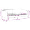 vidaXL Slaapbank 90x200 cm stof cr&egrave;mekleurig