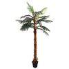 vidaXL Kunstmatige Cocuspalmboom Groen 70 x 20 x 200 cm Stof en Bamboe