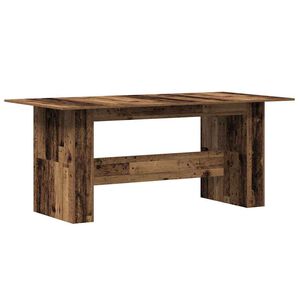 vidaXL Eettafel 180x90x76 cm bewerkt hout oud houtkleurig