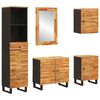 vidaXL Badkamer Sets 5 st Naturel 38 x 33 x 160 cm Massief Mango Hout