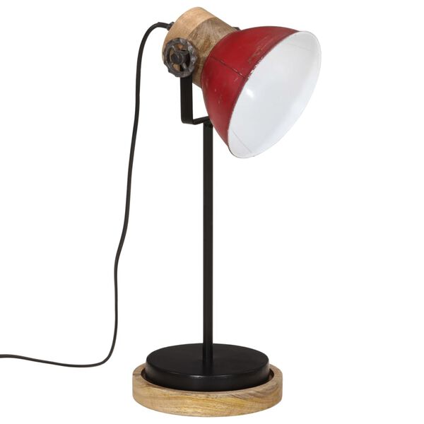 vidaXL Bureaulamp 25 W E27 17x17x50 cm verweerd rood