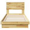 vidaXL Bedframe hoofdeinde zonder matras 90x190 cm massief hout eiken