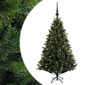 vidaXL Kunstkerstboom met Ballen 120 cm 150 LED's Warmwit