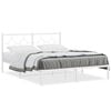 vidaXL Bedframe met hoofdbord metaal wit 150x200 cm