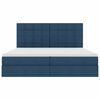 vidaXL Opbergbed met LED met matras Blauw 200 x 200 cm Polyester