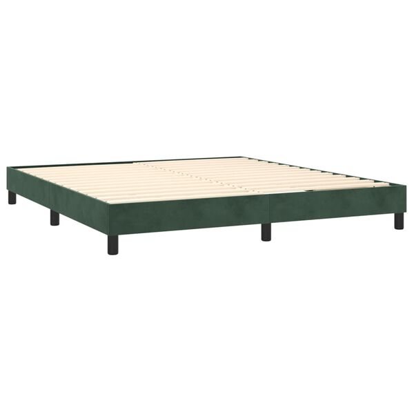 vidaXL Boxspring bed 180x200 cm fluweel donkergroen