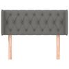 vidaXL Hoofdbord met randen 93x16x78/88 cm stof donkergrijs