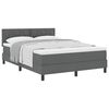 vidaXL Boxspringbed met hoofdeinde Donkergrijs 160 x 200 cm Stof