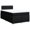 vidaXL Boxspring met matras stof zwart 120x190 cm