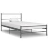 vidaXL Bedframe metaal grijs 90x200 cm