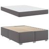 vidaXL Bedframe met matras Grijs 140 x 200 cm Stof