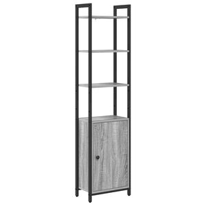 vidaXL Boekenkast 6-laags 40 x 24 x 161 cm Bewerkt hout Grijs Sonoma