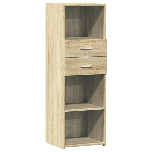 vidaXL Hoge kast 40x42,5x124 cm bewerkt hout sonoma eikenkleurig