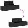 vidaXL Tuin Sofa Set 4 pcs Zwart Poly Rattan en Poedergecoat Staal