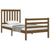 vidaXL Bedframe met hoofdbord massief hout honingbruin
