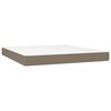 vidaXL Boxspring met matras stof taupe 180x200 cm