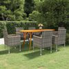 vidaXL 7-delige Tuinset grijs