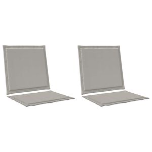 vidaXL Zit- en Rugkussens Polyester Lichtgrijs 47 x 45 x 2 cm